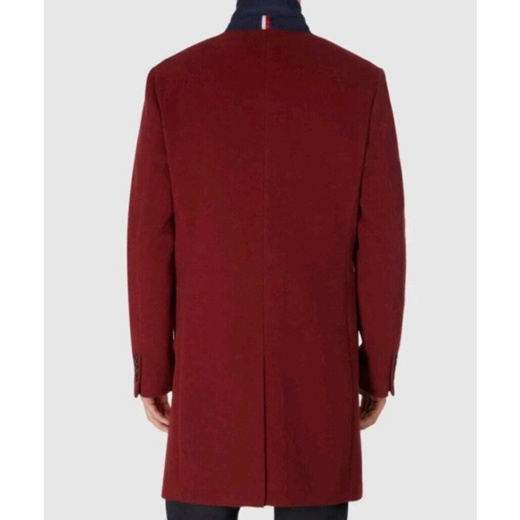Men's Tommy Hilfiger Addison Wool-Blend Overcoat Coat. Size 40 Long. $395. - Picture 4 of 12
